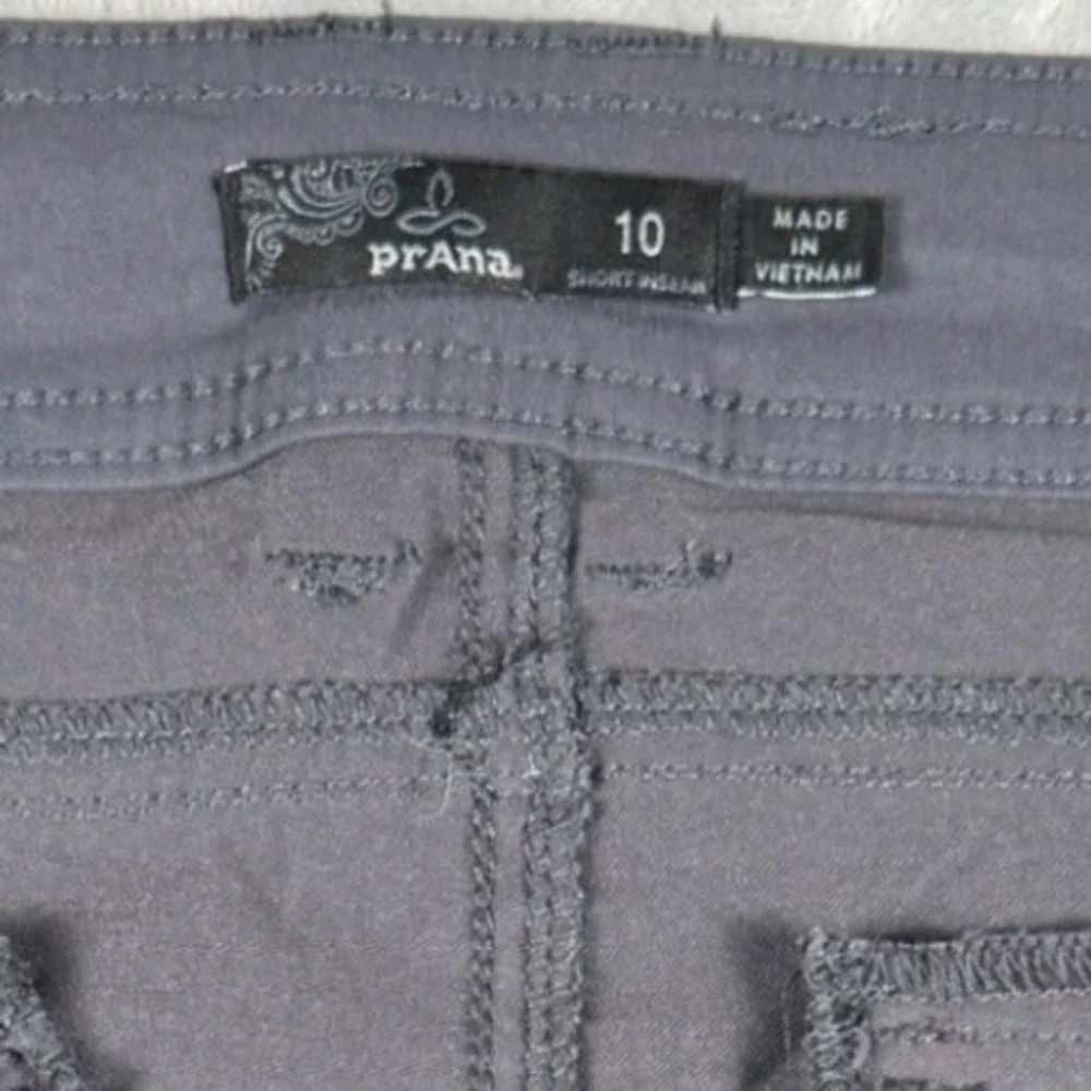 Prana Halle Hiking Pants Womens 10 Gray‎ Stretch Zion Roll Up Leg Outdoor